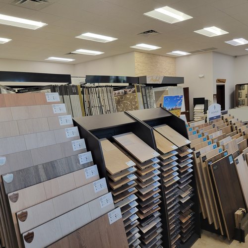 Flooring Sample Display at Jason's Carpet and Tile Flooring Showroom in Florida