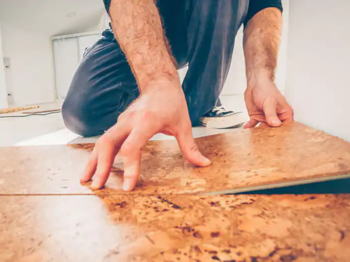 professional-installing-cork-floor