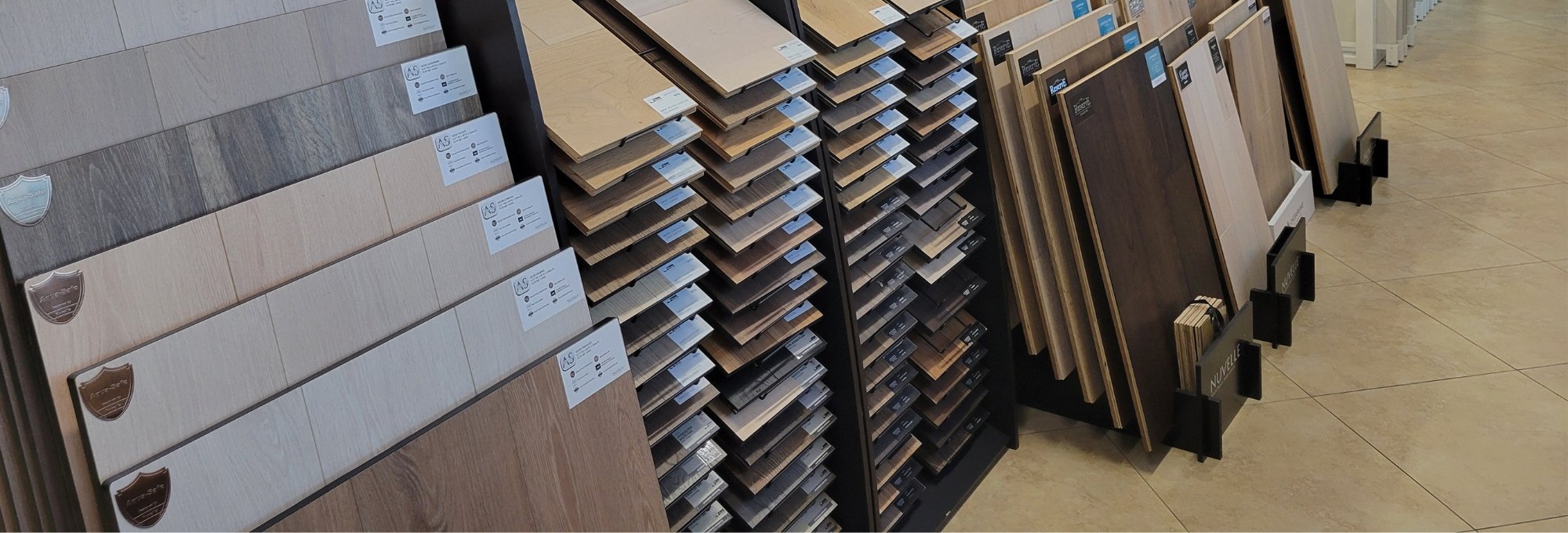 Flooring Samples in a showroom